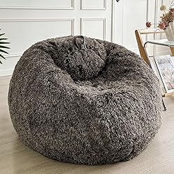 LIFEREVO Fluffy Bean Bag Chair Cover