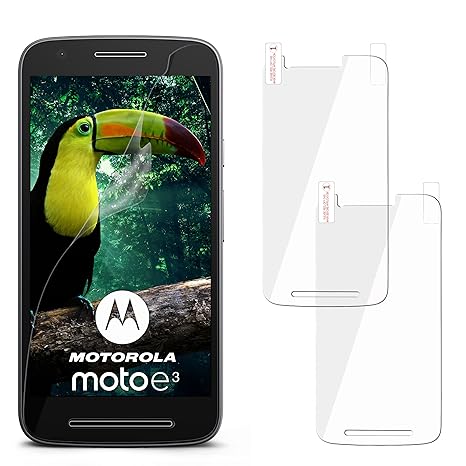 moex 2X Lenovo Moto E3 | Schutzfolie Klar Display Schutz [Crystal-Clear] Screen Protector Bildschirm Handy-Folie Dünn Display