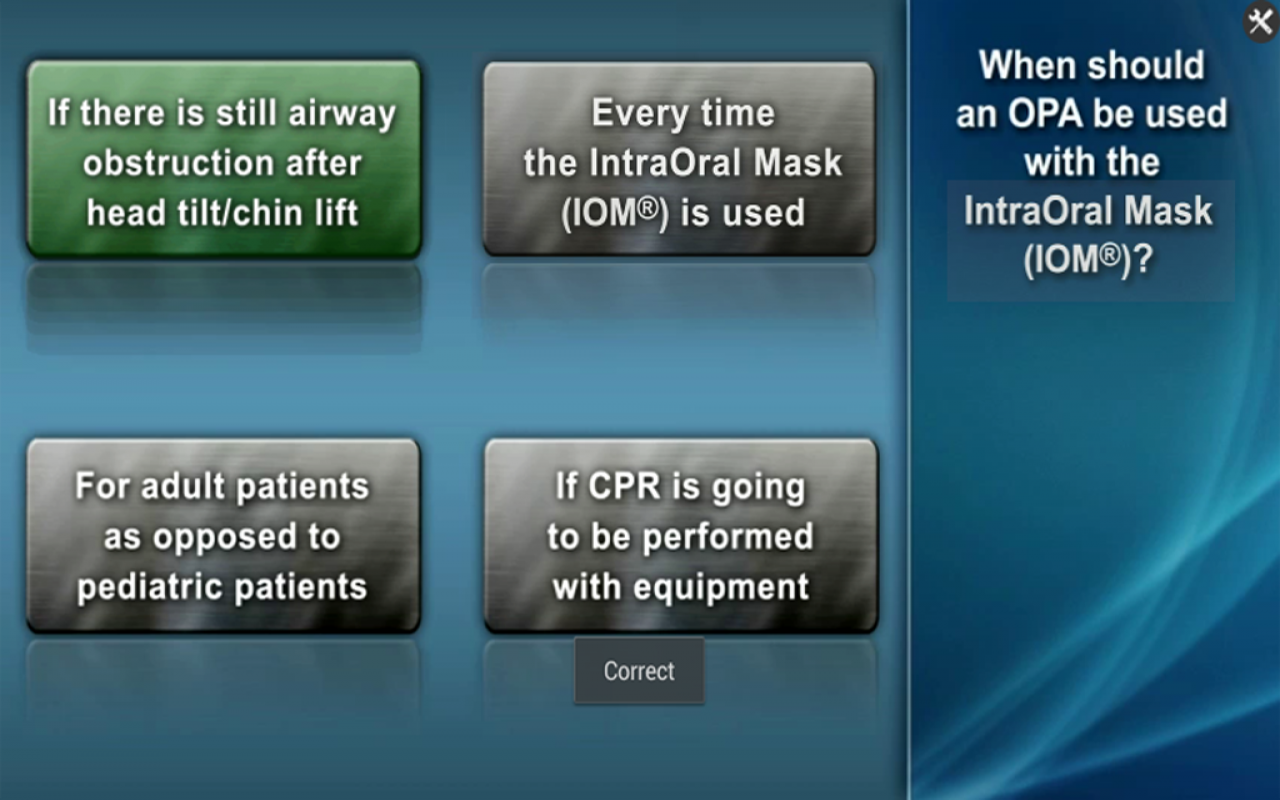 Medrills: NuMask IOM and OPA Training for EMS