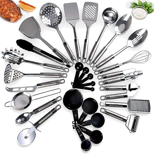 Amazon Com Kitchen Utensil Set 21 Piece Durable Long Lasting