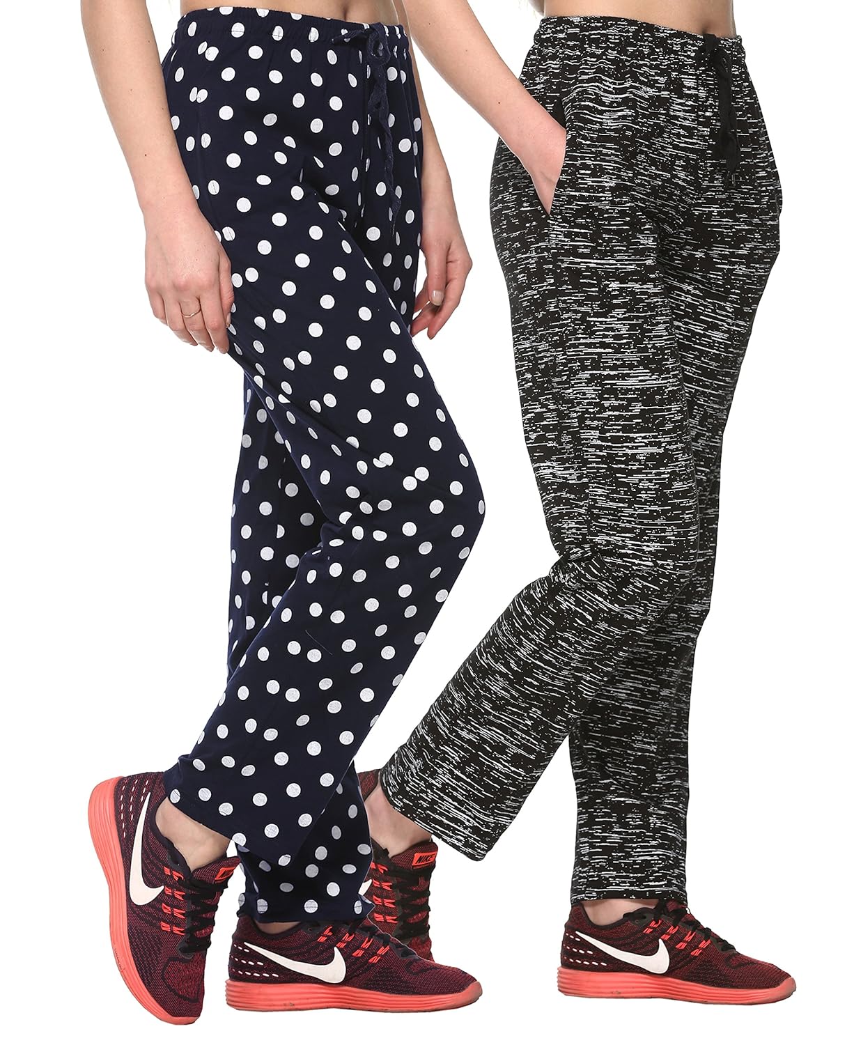 shaun women's cotton track pants (pack of 2)