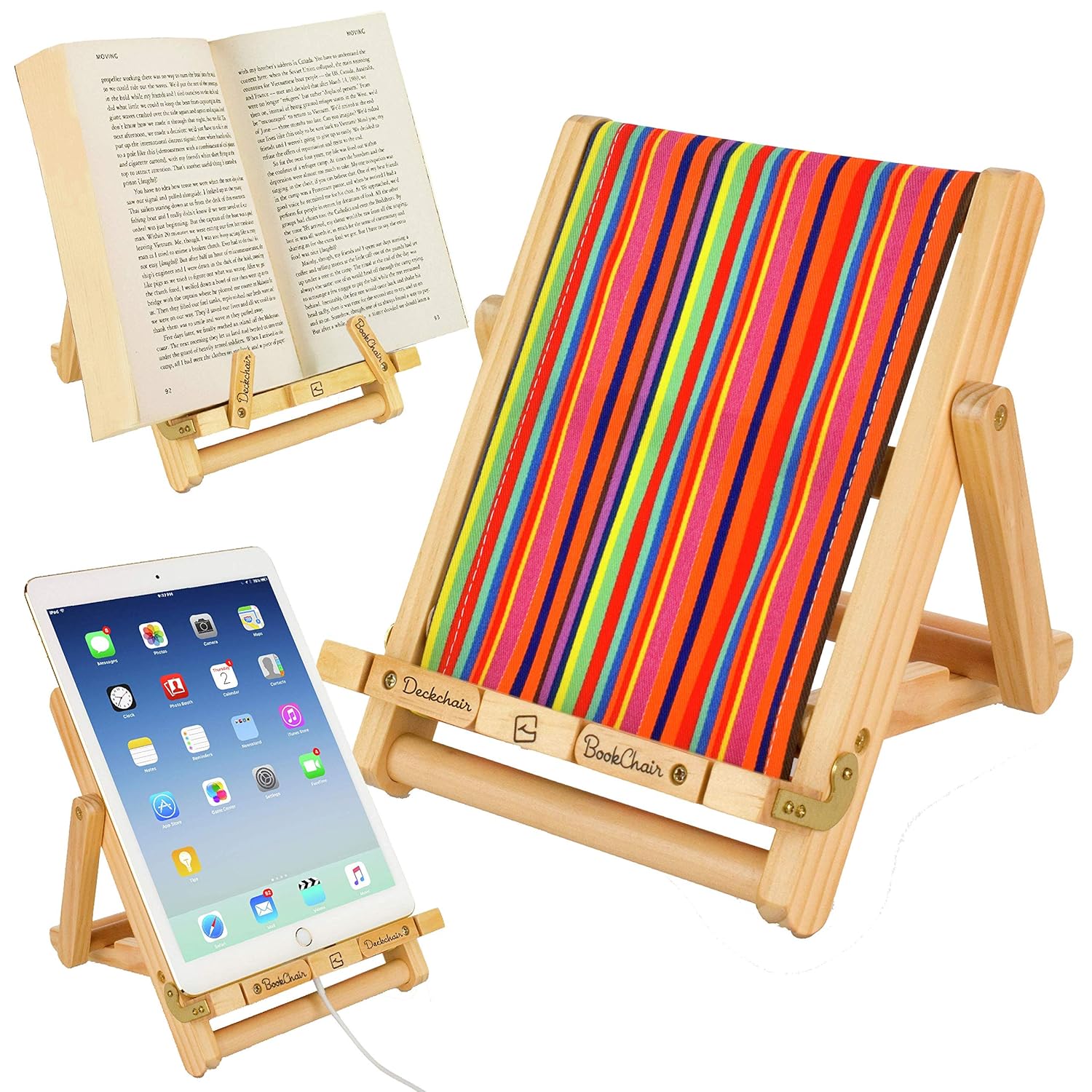 Deckchair Bookchair Book Ipad Tablet Ereader Stand Holder Book