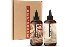 Pride and Groom The Non Shedder Box Set – Dog Shampoo & Conditioner with All Natural Blend of Essential Oils & Ingredients to Heal and Nourish for Long Lasting Shine & Manageability – 32oz
