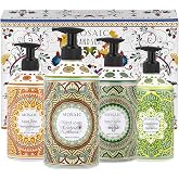 Mosaic Liquid Hand Soap / Hand Wash Gift Set, Ideal for Bathroom and Kitchen Hand Soap Set , Olive Oil + Coconut &amp; Hibiscus + Gardenia + Orange Blossom, 4 x 24.6 fl oz Each Liquid Soap Bottle