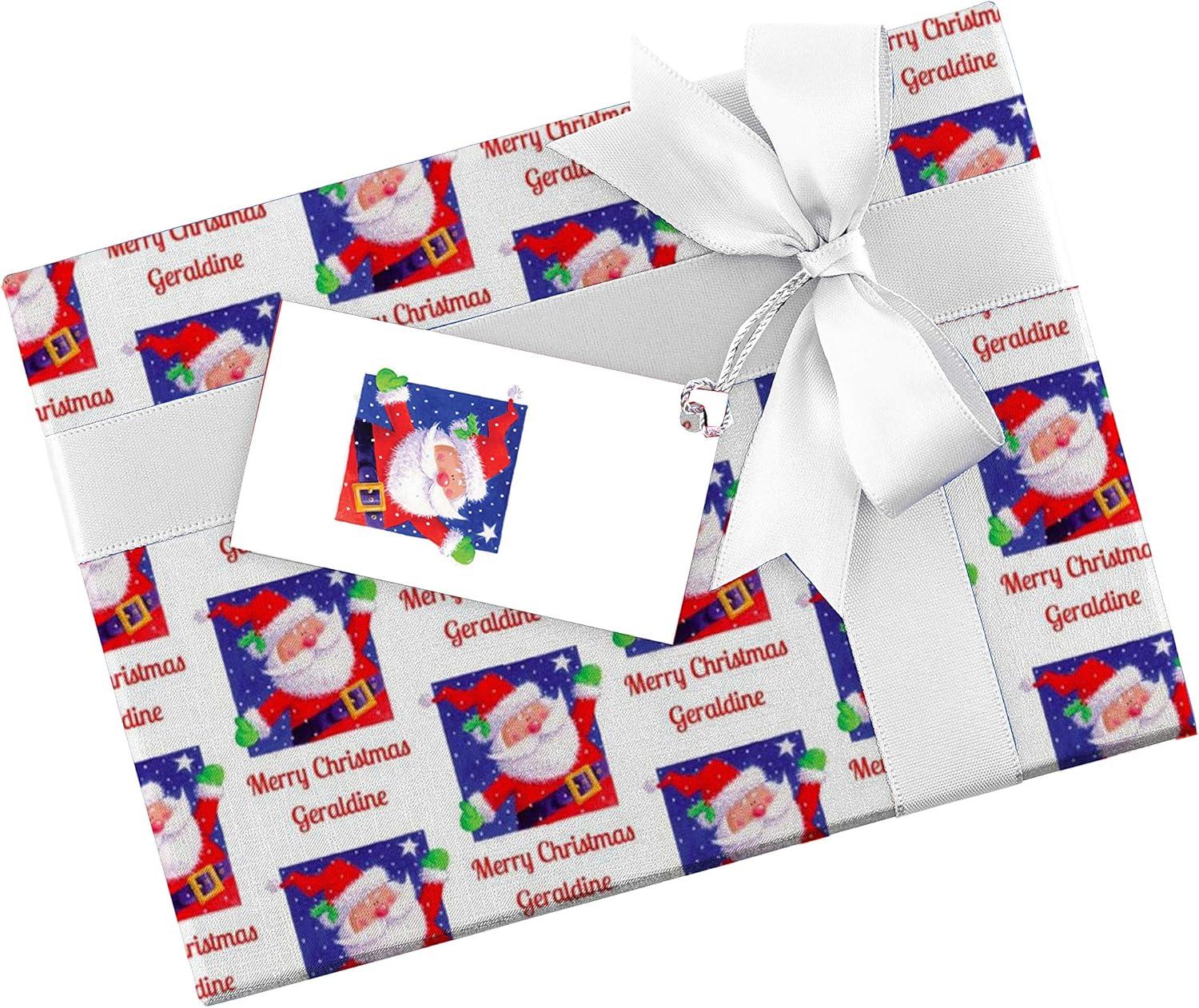 Santa Personalised Christmas Wrapping Paper Xmas Gift Wrap