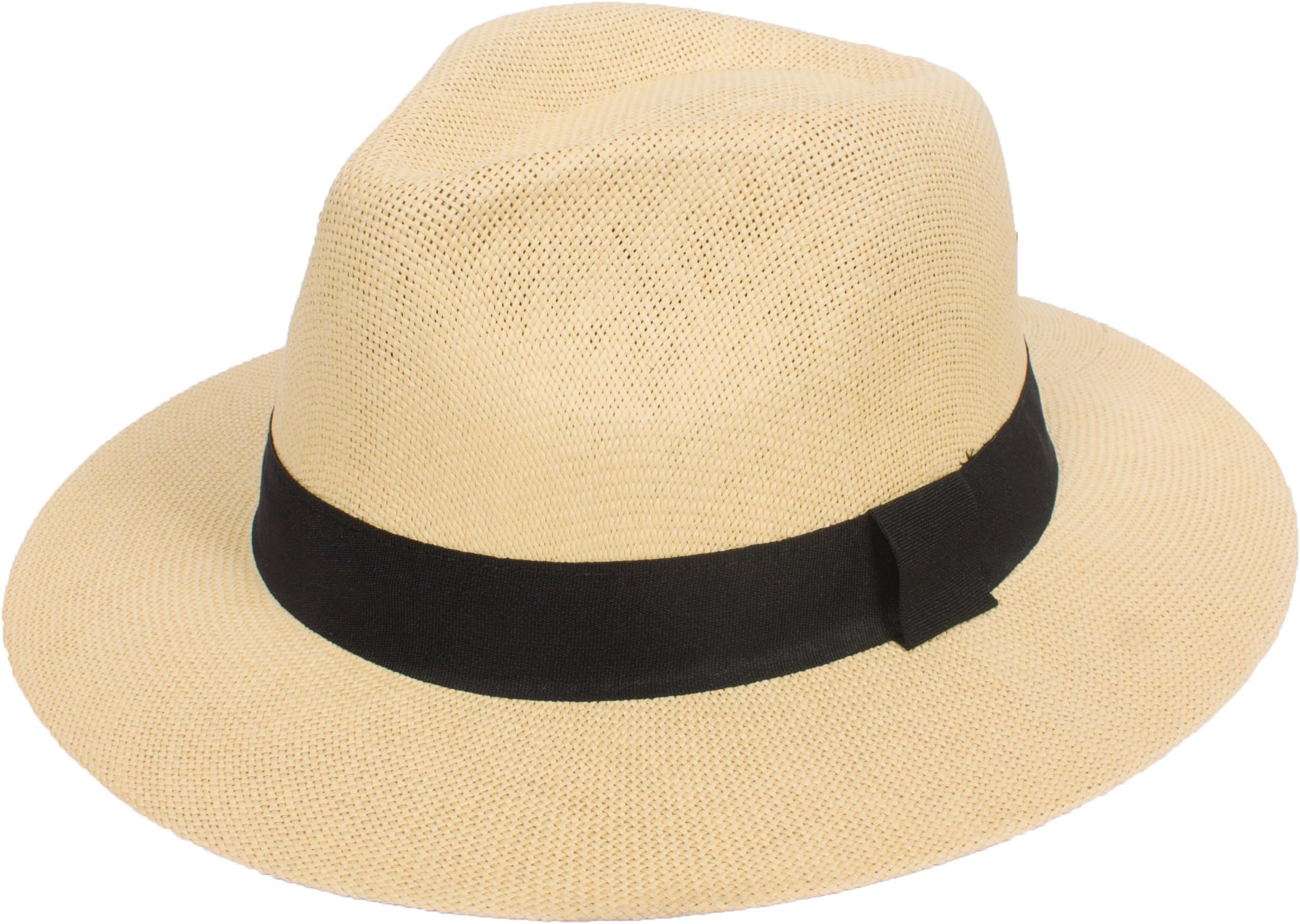 DRY77 Cool Straw Panama Hat Wide Large Flat Brim Fedora Outback Men Women Beach