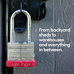 Lion Locks 6 Keyed Alike Padlocks with 2" Long