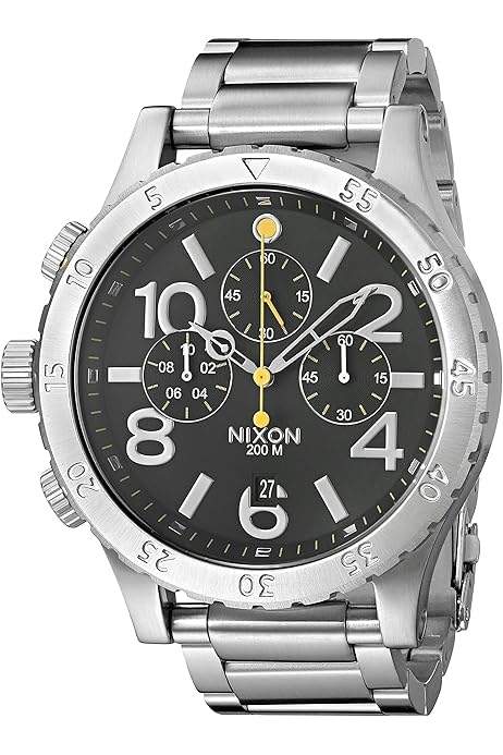 Nixon 42 20 Chrono Watch One Size All White ~ Silver : Amazon.ca