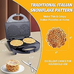 FineMade Pizzelle Maker with Non-Stick