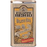 Filippo Berio Pure Olive Oil for Cooking, Frying and Grilling, Mild Flavor All Purpose Olive Oil, TIN, 33.8 Ounce (Pack of 1)