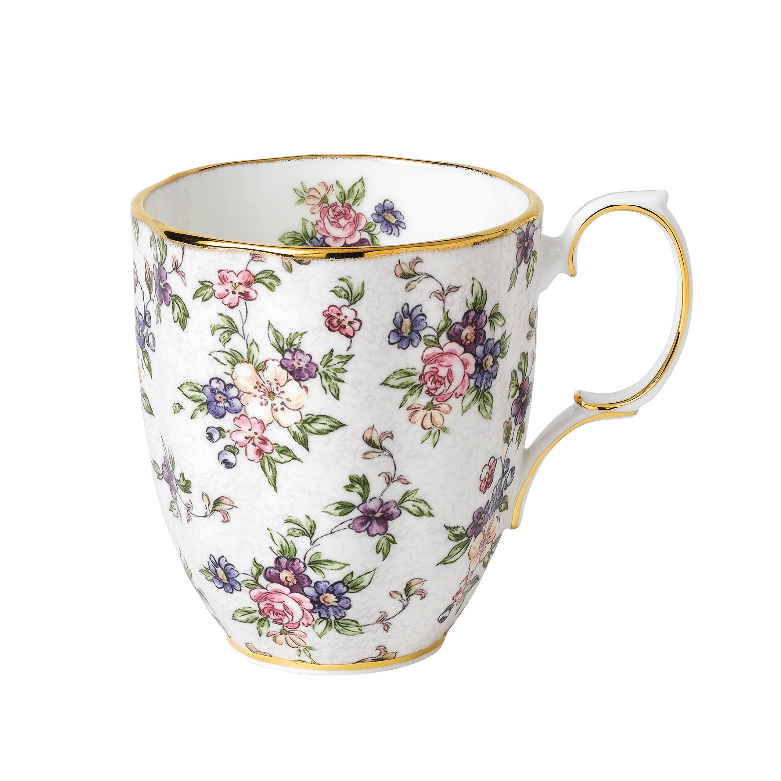 Royal Albert 100 Years 40017578 1940 English Chintz Mug 0.4L/14.1fl White, Bone China, 1 Count (Pack of 1)