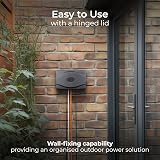 Masterplug Weatherproof Outdoor 4 Socket Extension Box 10m Lead IP54 Dark Grey view 5