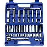 Williams JHW50666 47-Piece 3/8-Inch Drive Socket and Drive Tool Set With Compact Case- 6 &amp; 12 Point SAE &amp; Metric