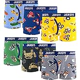 JAHSIYI 100% Cotton Boys Soft Boxer Briefs Size 18M-12Yr Tagless Underwear 6-Pack