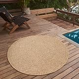 the carpet Kansas Indoor Outdoor Rug 120 cm Round Natural Jute Look view 9
