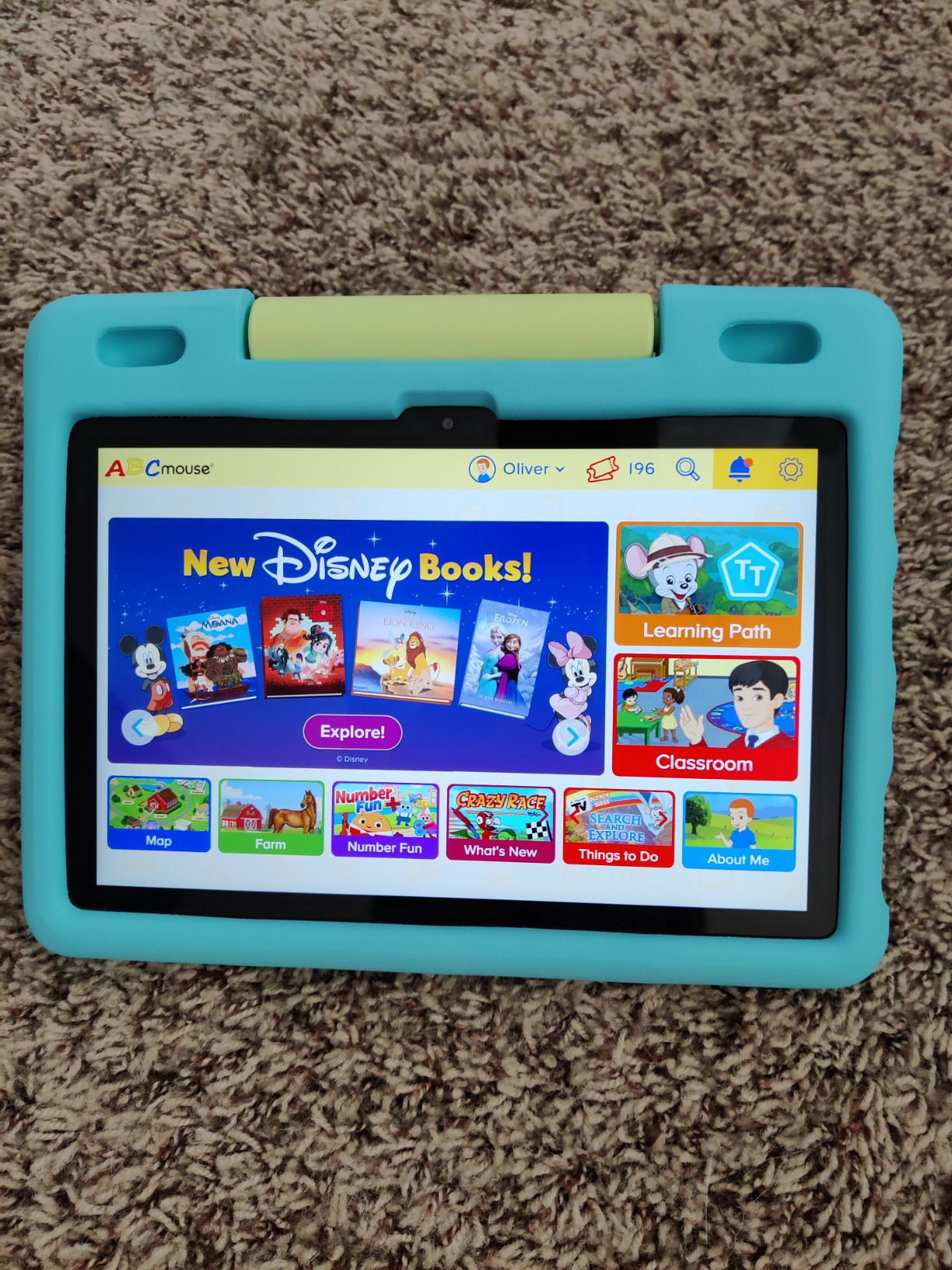 40/mo Finance Fire HD 10 Kids Tablet, 10" HD Display (32 GB, Sky