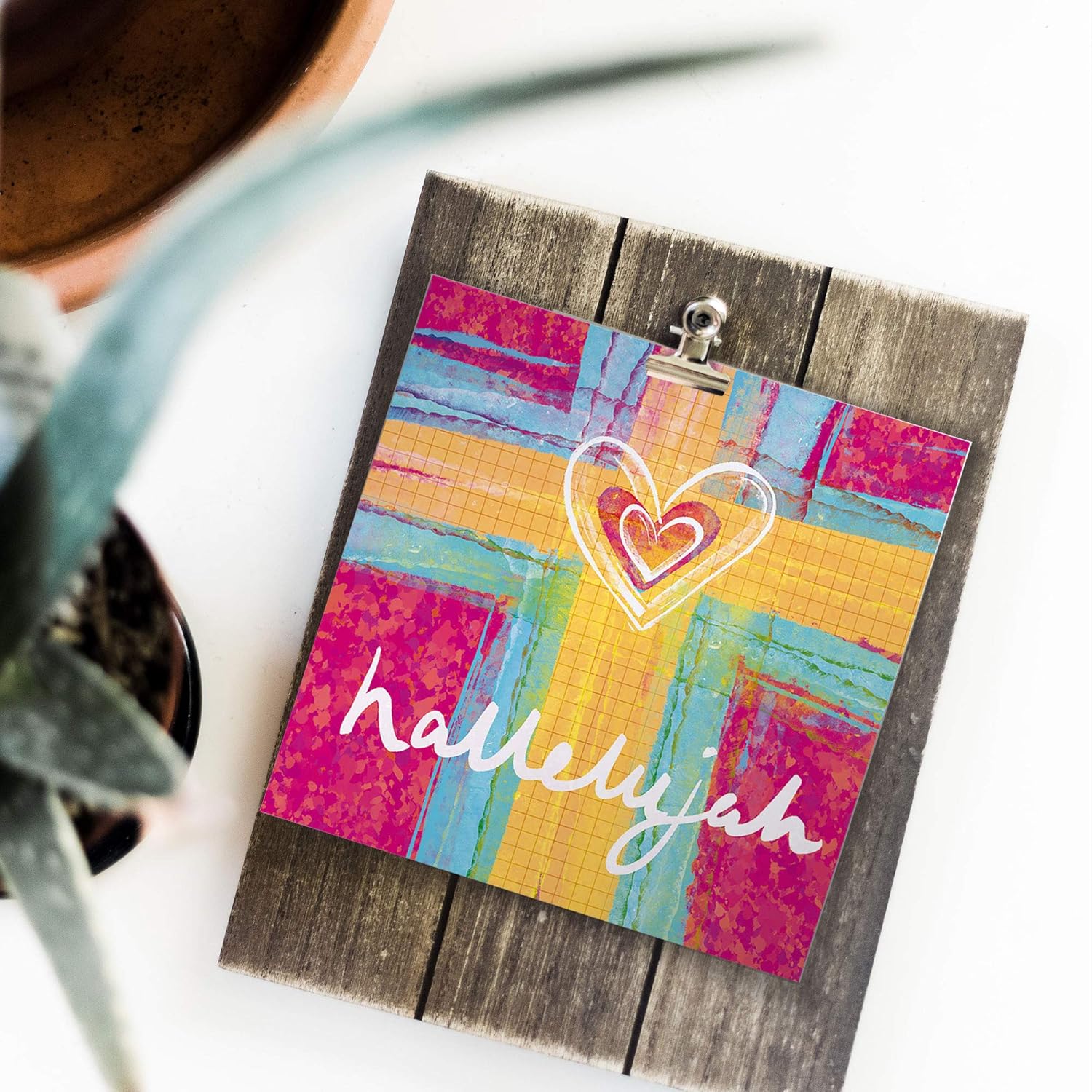 Religious Easter Cards, Hallelujah Heart, pack of 5, with white envelopes and Bible verse inside these Christian Easter cards - Image 4