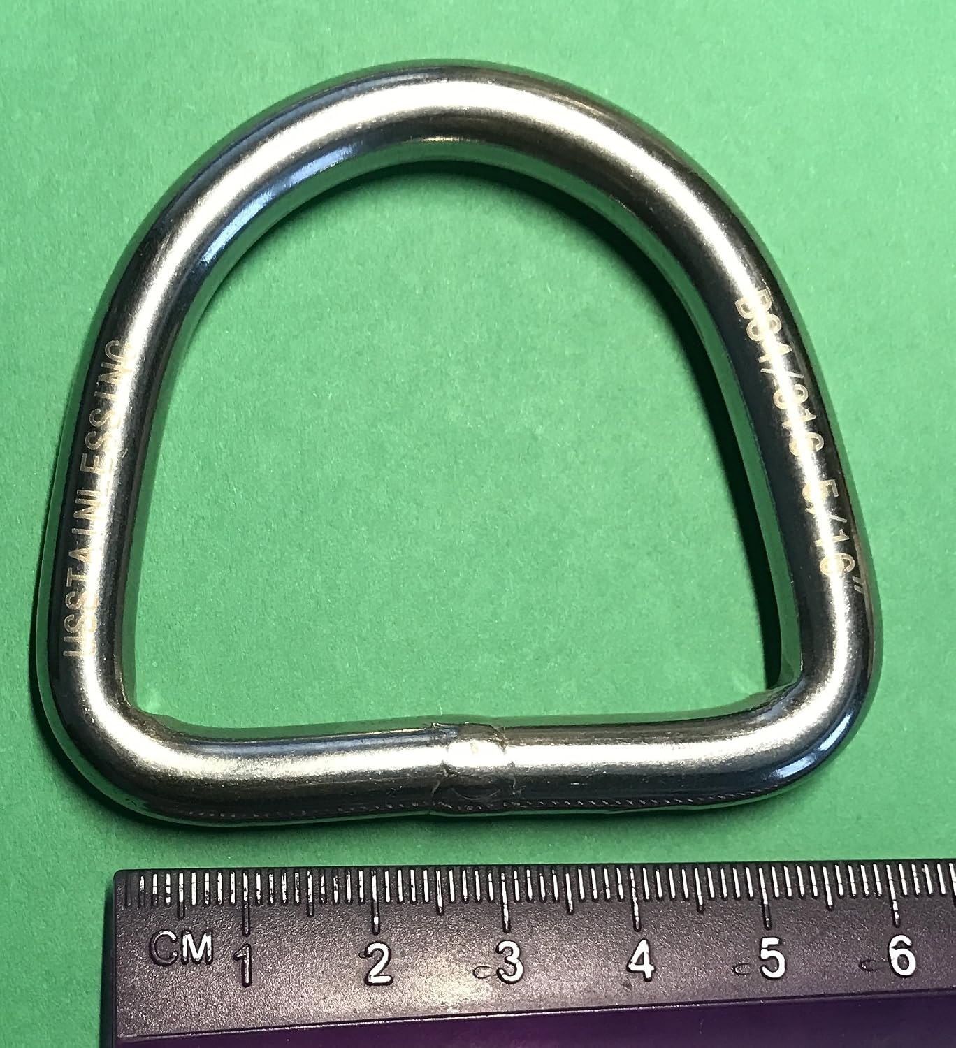 US Stainless Stainless Steel 316 D Ring Welded 8mm x 50mm ID (5/16" x 2") Marine Grade Dee - Image 4