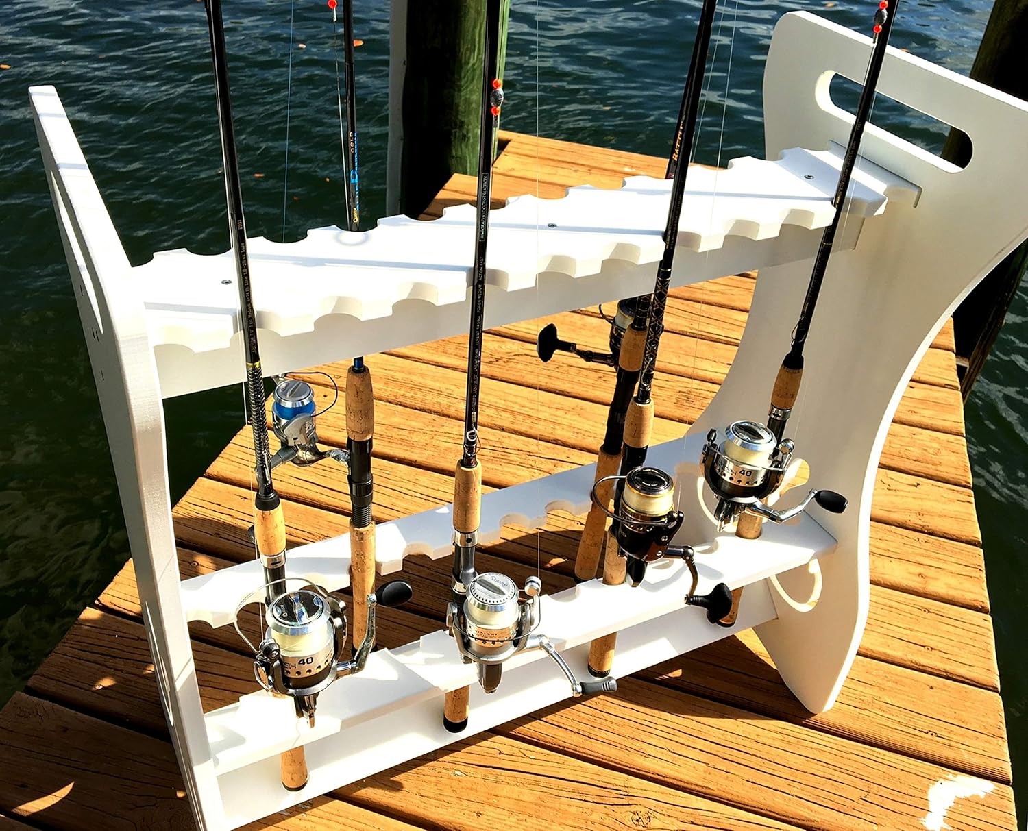StoreYourBoard Fishing Rod Storage Rack, Holds 24 Fishing Rods and Reels, Weatherproof, Indoor and Outdoor Storage Stand: Home Improvement