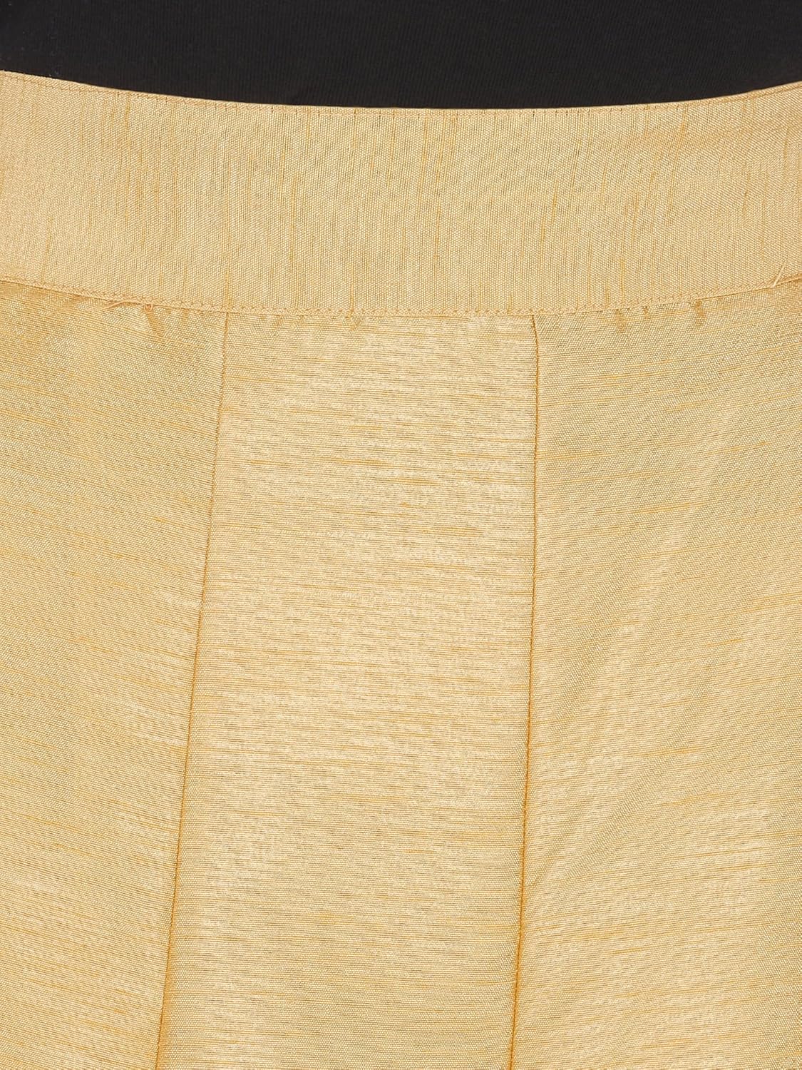 damen mode women golden solid silk skirt - free size