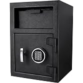 BARSKA AX12588 Standard Keypad Security Depository Drop Safe 1.03 Cubic Ft | Heavy-walled steel construction with digital keypad for cash management, retail stores and hotels
