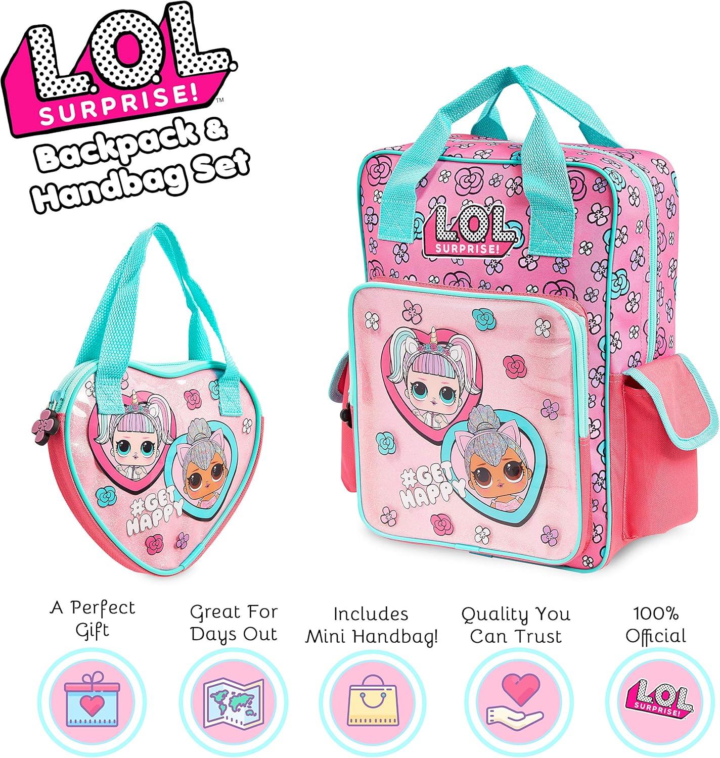 Surprise! School Bag and Handbag for Girls, School Supplies