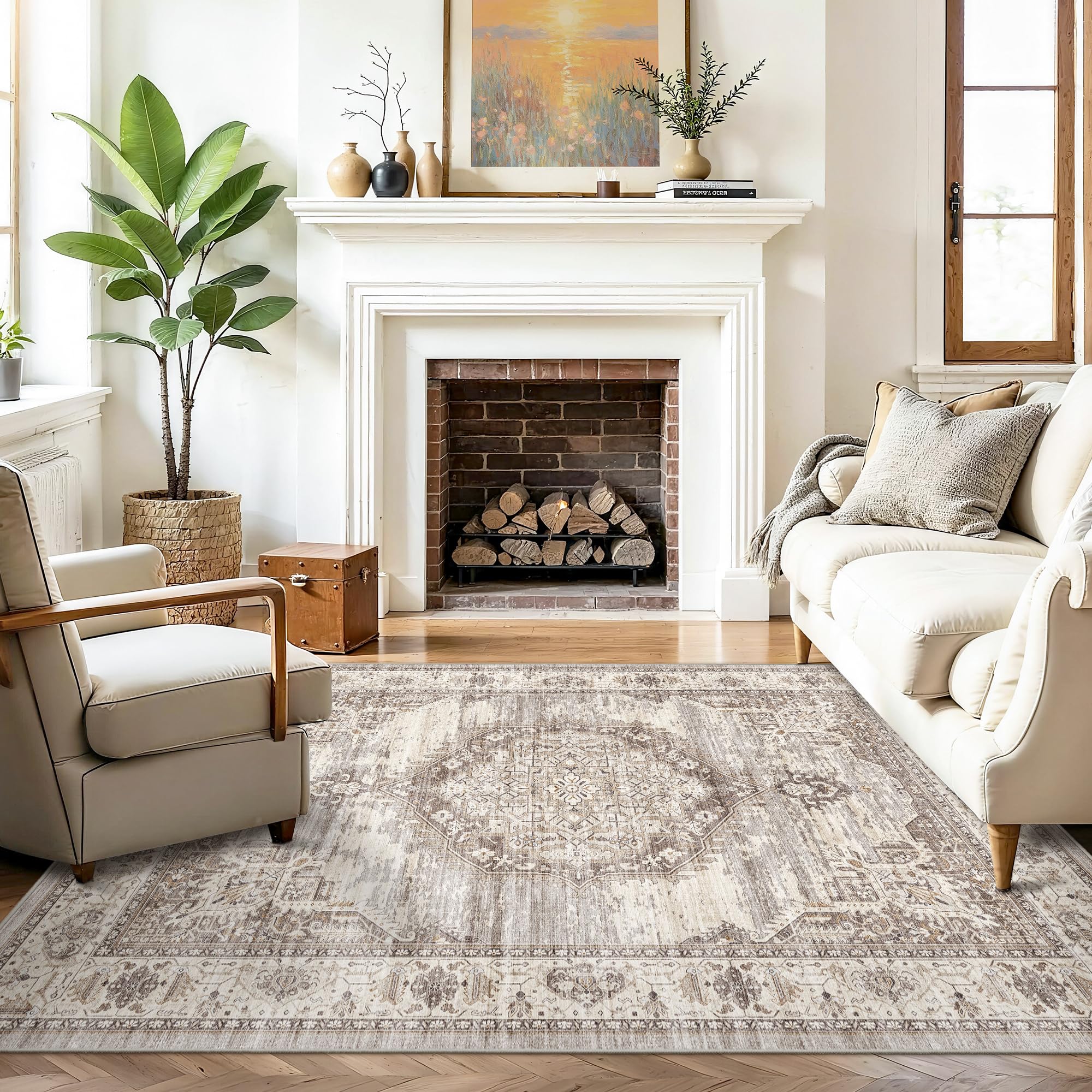 washable area rugs 5x6 entryway: soft ultra thin low pile mat machine washable indoor doormat lightw