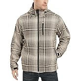 bpbtti Men’s Softshell Hooded Thermal Jacket Windbreaker Coat for Winter