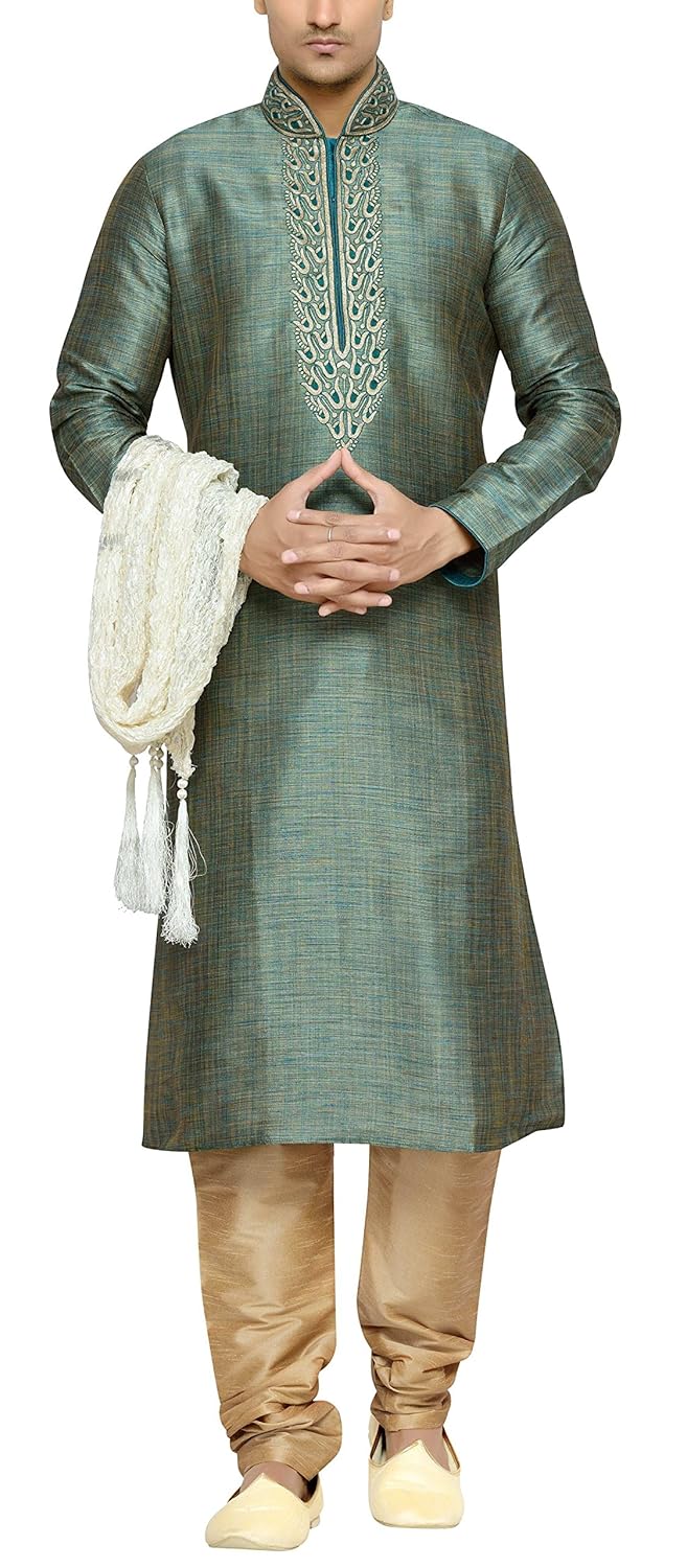 indian poshakh men's silk sherwani