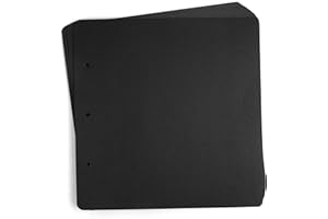 ADVcer 10 Sheets Double Sided (20 Pages) 11.6 x 11.6 inch Refill Pages, Acid Free Thick Additional Craft Paper Cardboard for ALL ADVcer 12x12" Loose-Leaf 3-Ring Binder Photo Album Scrapbook (Black)