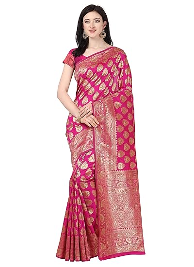 Womens Kanchipuram Art Silk Saree With Blouse Piece