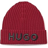 Hugo Mens Big Logo Ribbed Beanie