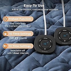 Bedsure Electric Blanket King Size - Dual Control