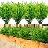 MERIXMAS 24 Pcs Fake Boston Fern Stems -St Patricks Day Decor Christmas Greenery Stems - UV Resistant ArtificialPlants for Fr