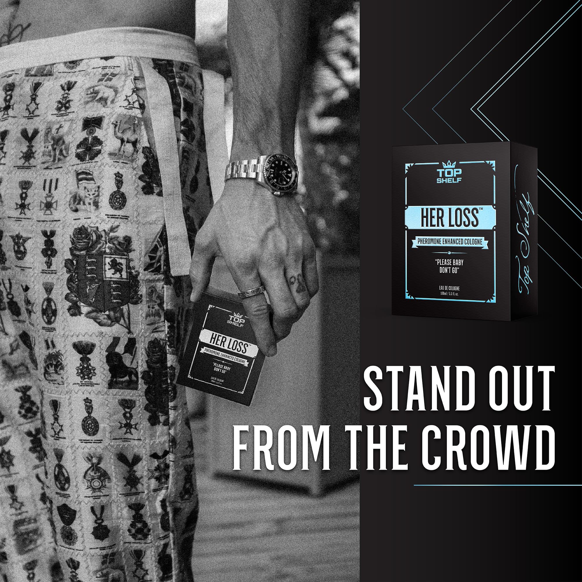 Her Loss - Pheromone Cologne for Men | Raw Attraction & Confidence | Men’s Long-Lasting Pheromones Spray | Feromonas Perfume | Made in USA | 100ml