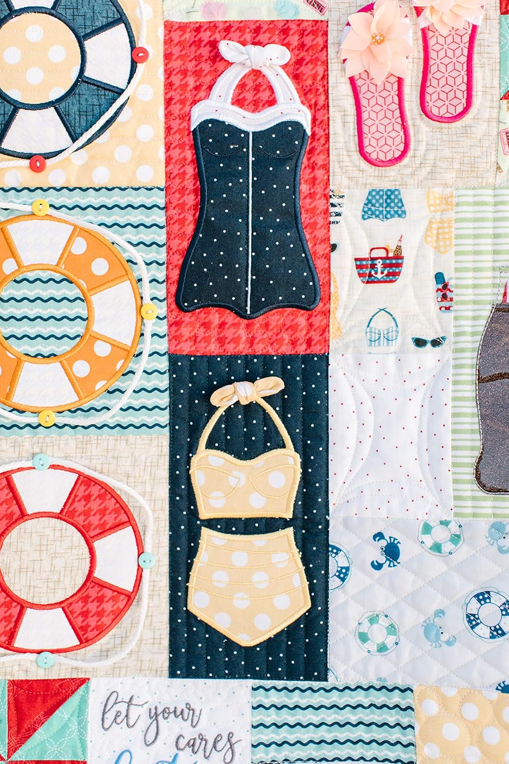 Amazon Com Kimberbell Featured Quilt Machine Embroidery Vintage Boardwalk 44 X 60 Office Products