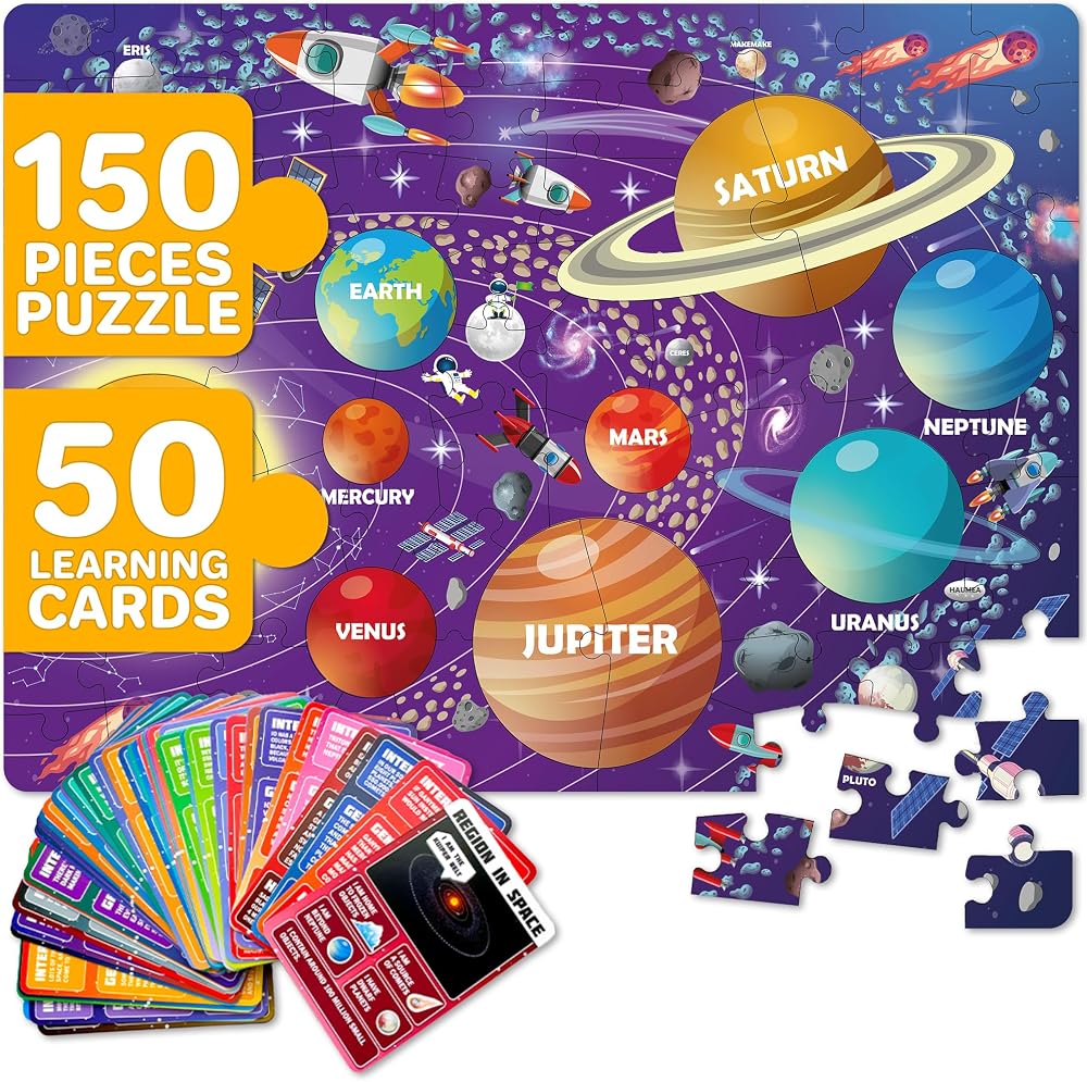 QUOKKA Giant Space Puzzles 150pc 90x60 cm for Kids 3-6 Educational