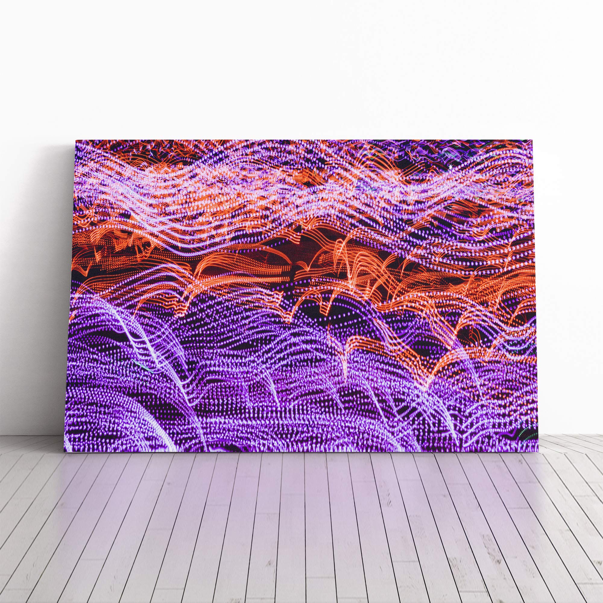 Wall Purple Abstract Art (7) Canvas Print | Gallery Wrapped 30mm Frame Wall Art | 20x14 inches | Ready to Hang | Abstract Picture | Living Room Bedroom Lounge Office