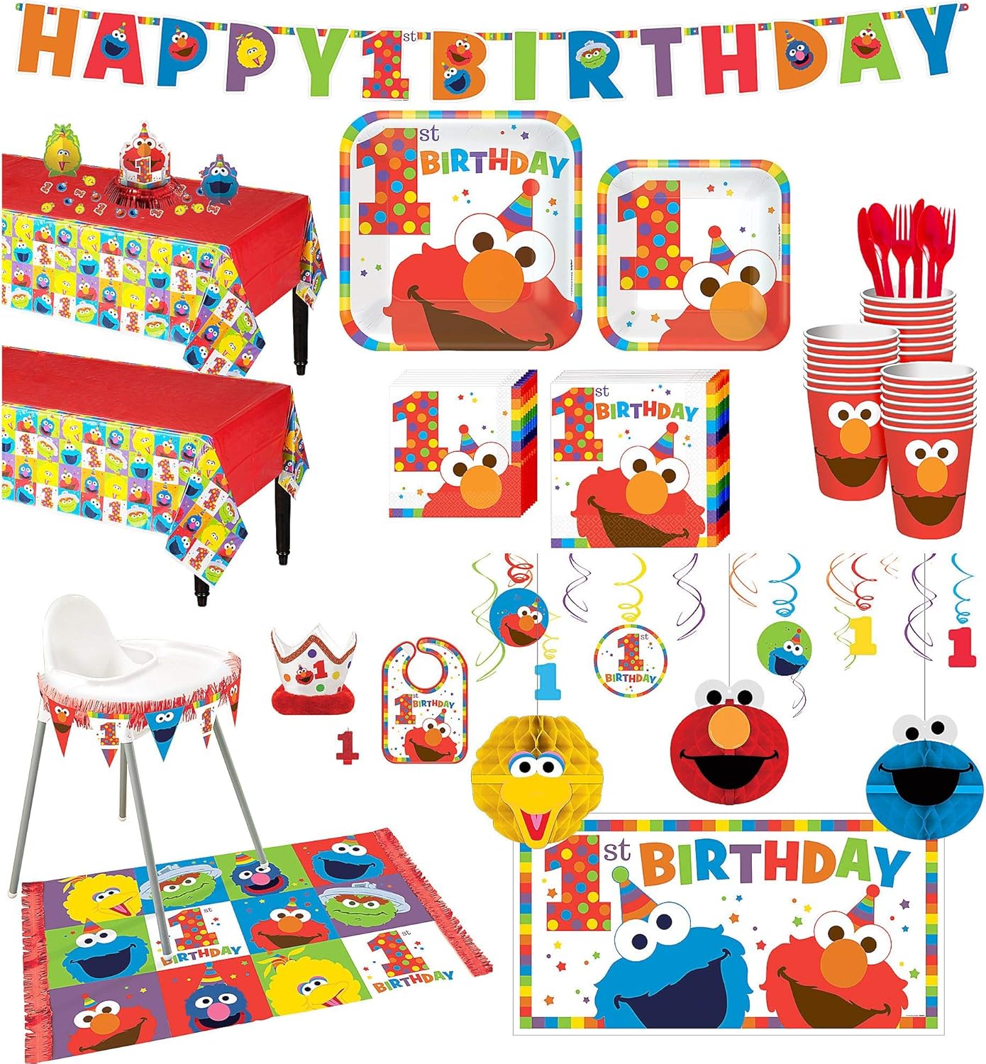 Best boy 1st birthday high chair decorating kit