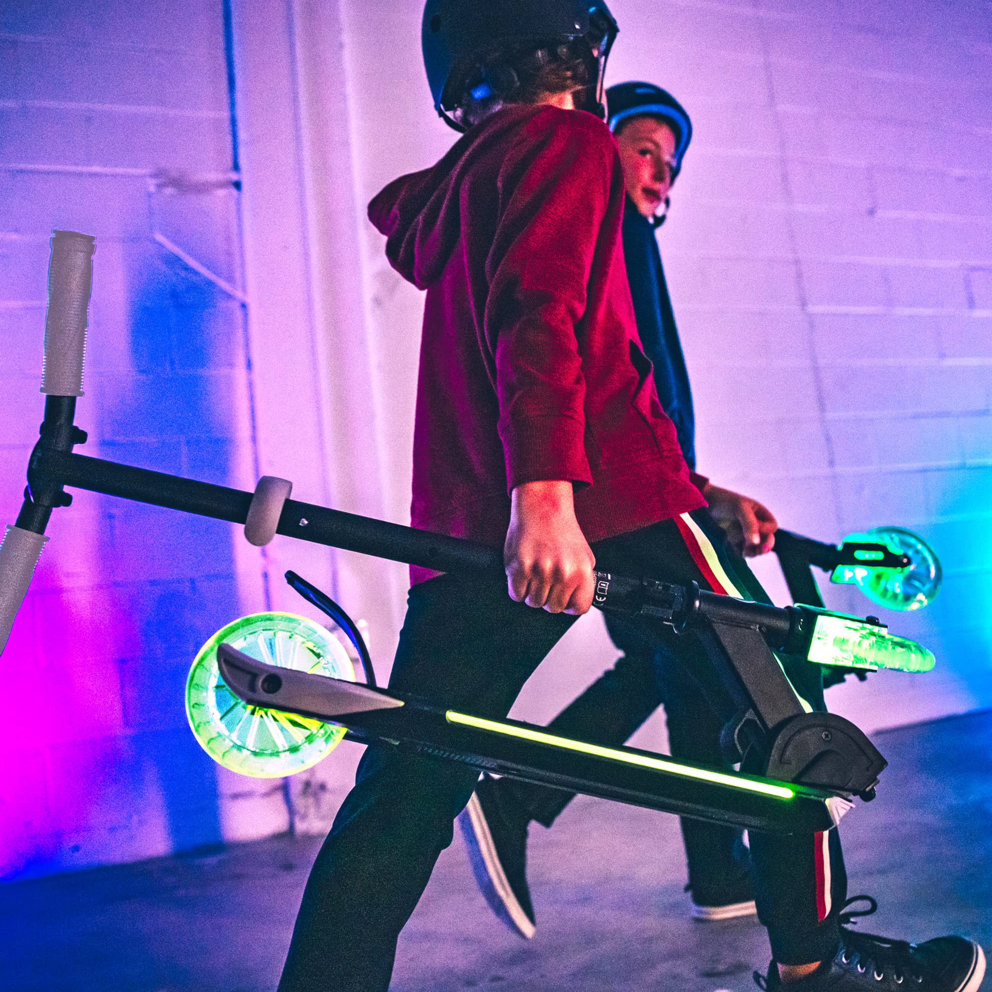 Aero Scooter for Kids 5-7 or 8-12, Boys & Girls 2 Wheels Kick Scooter with Dynamic Lights, Foldable & Height Adjustable