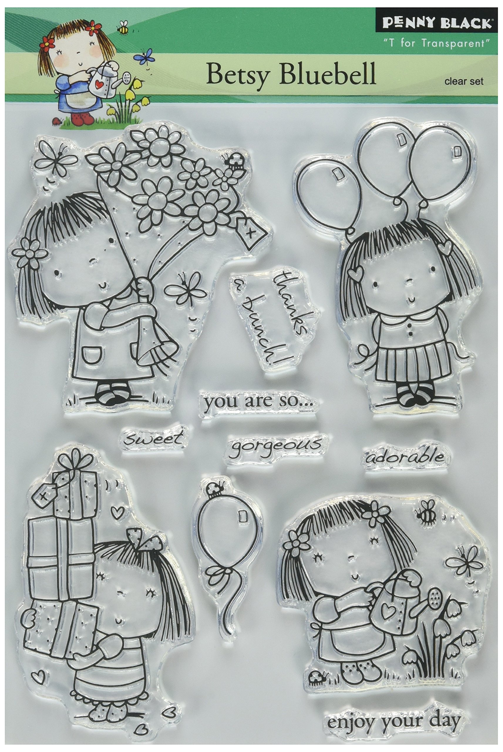 Penny Black 5 x 7.5-inch Clear Stamps Sheet-Betsy Bluebell