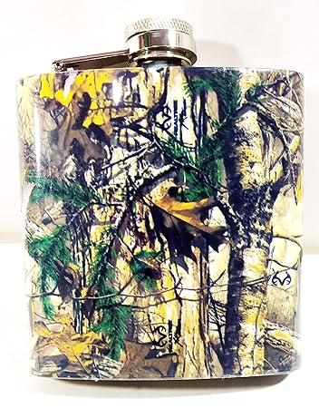 Hanumex Multicolor Abstract Art 6 oz. Stainless Steel Hip Flask