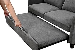 ERYE 3 in 1 Upholstered Futon Sofa Loveseat