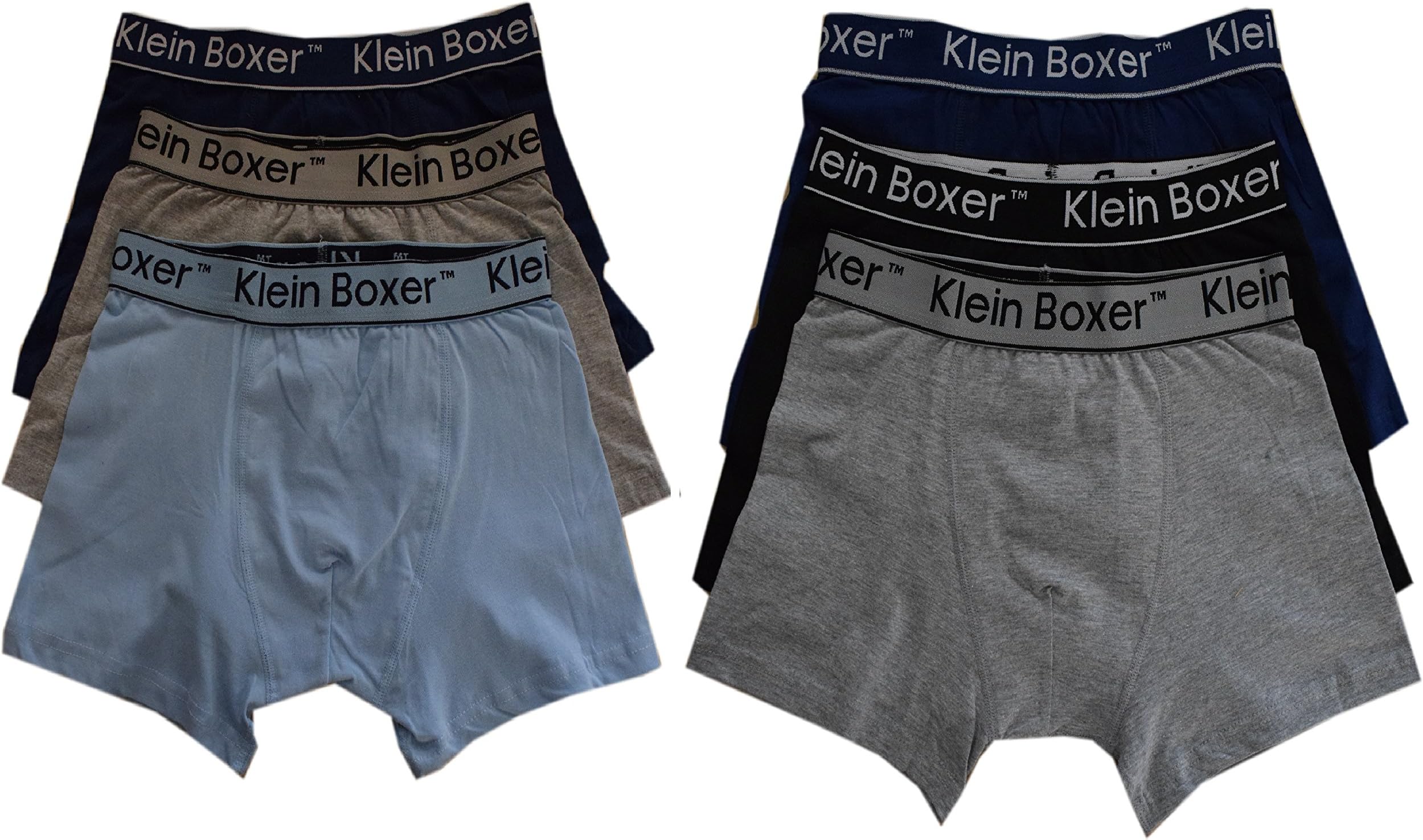 6 or 12 Pairs Boys Boxer Shorts Cotton Rich Designer Trunk Boxers Underwear 5-13 (7-8 yrs, 6 Boxer/Trunks Design 2)