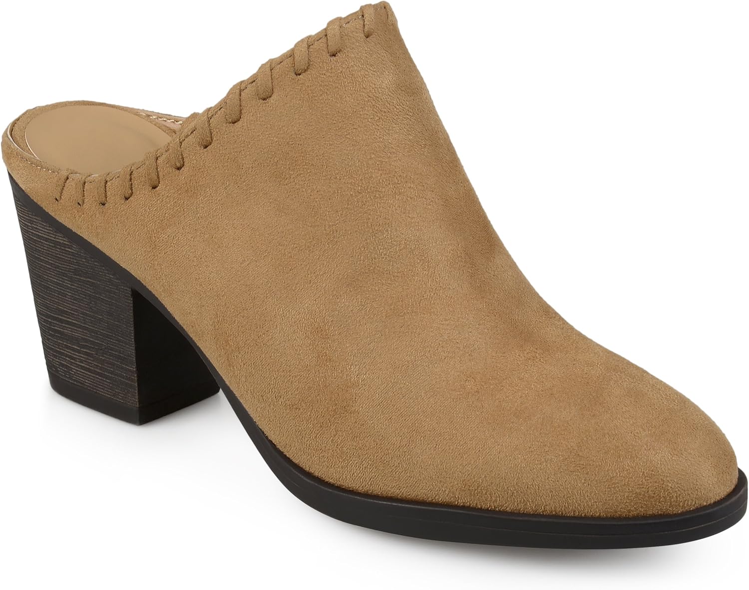 faux suede mules