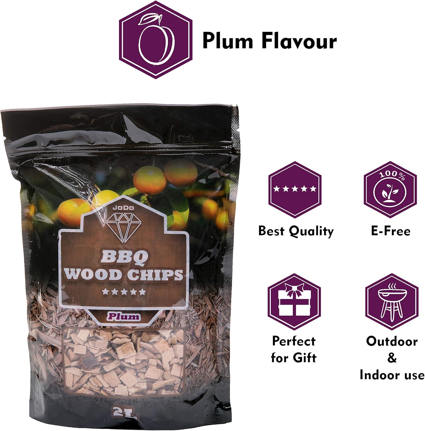 JoDo BBQ Smoking Wood Chips 100 Natural Hardwood Chips in Alder, Oak