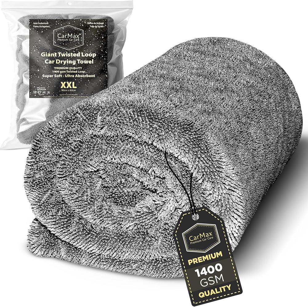 CarMax Original Twisted Loop Drying Towel XXL 90x60cm 1400gsm Microfibre