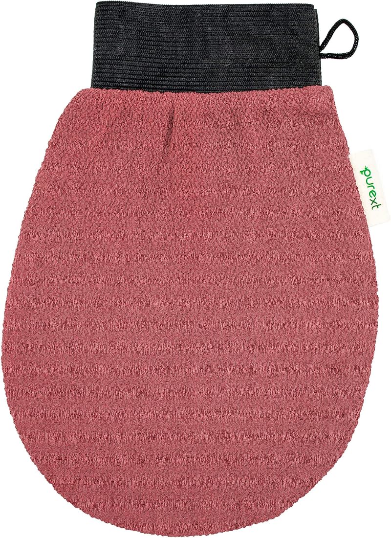 PureXT Exfoliating Glove Kessa Hammam Body Scrubber 250D Maroon