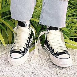 Booyckiy Flat Colorful Satin Ribbon Shoelaces