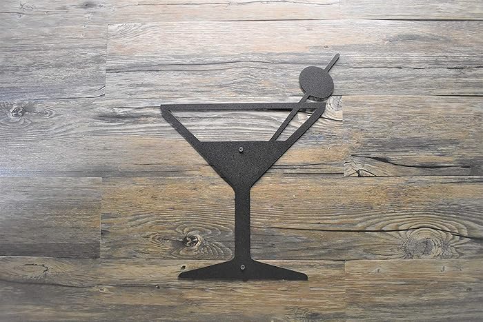 Amazon Com 12 To 24 Martini Glass Bar Metal Wall Hanging Art